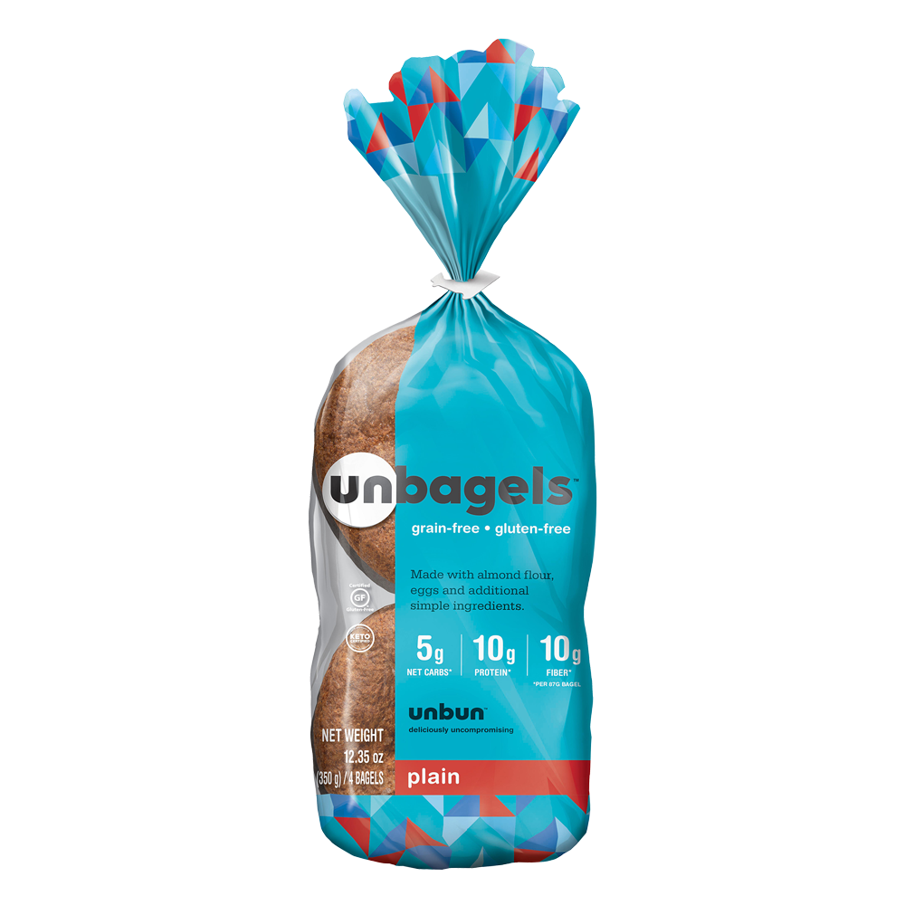 Unbun Plain Bagels - 3 Pack
