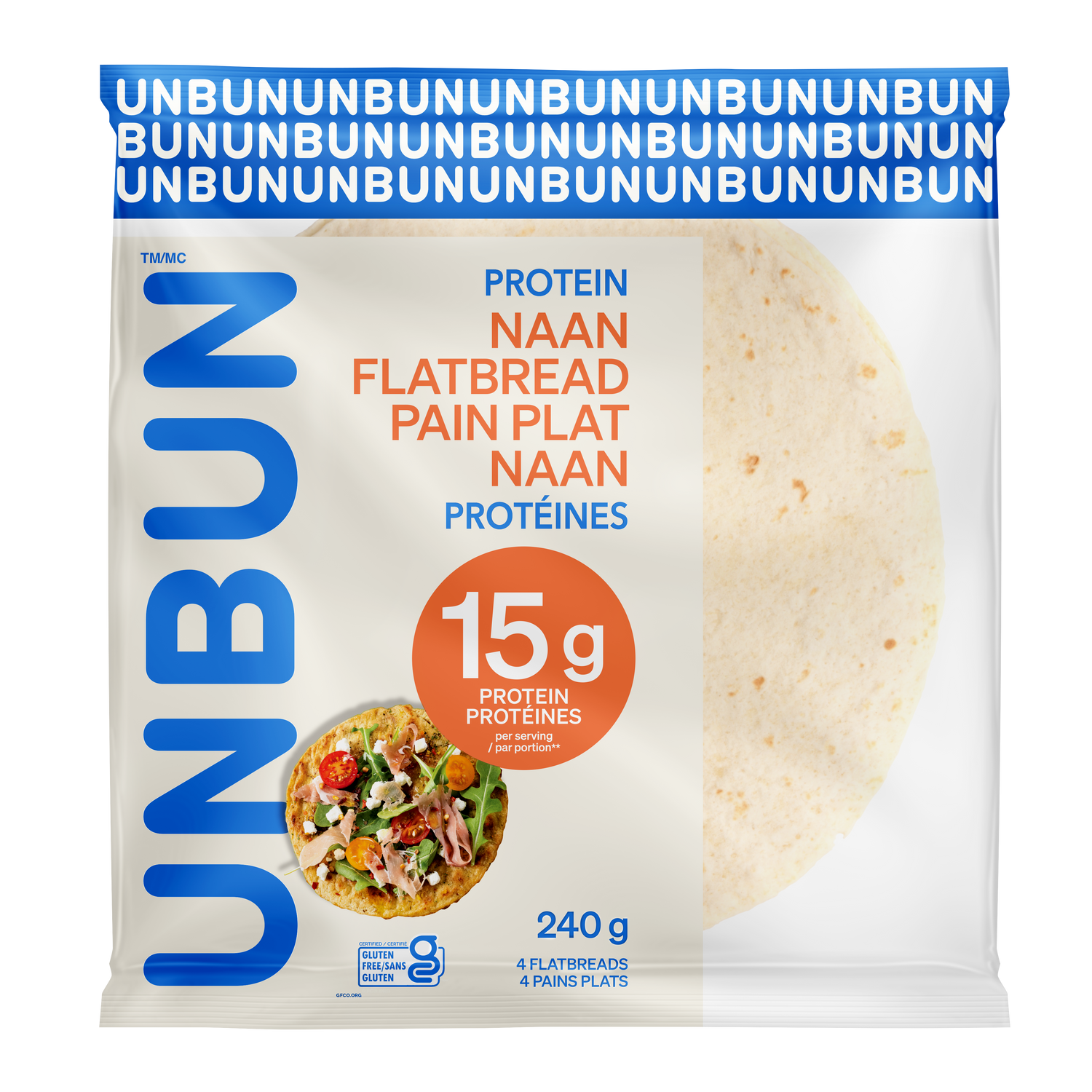 Unbun Complete Protein Naan - 4 Pack